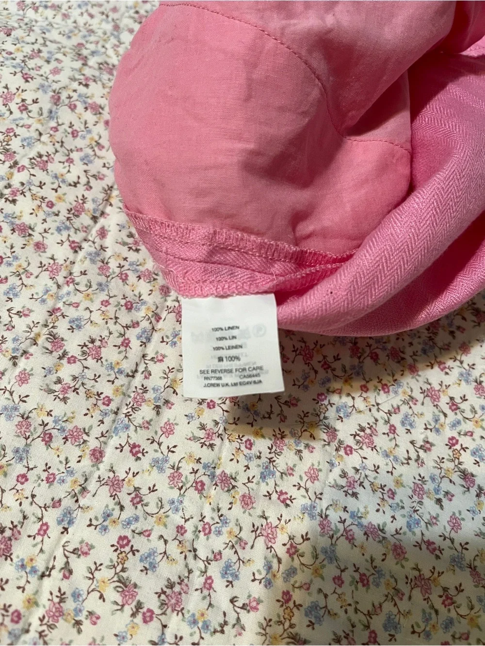 J. Crew Pink Elastic Lonen Drawstring High-Waist Shorts. Small